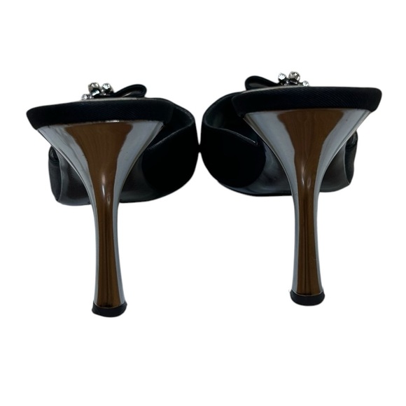 Giuseppe Zanotti, Size 39 (9 US), Black - Vintage Mule Pumps, Silver Rhinestone - Picture 8 of 15